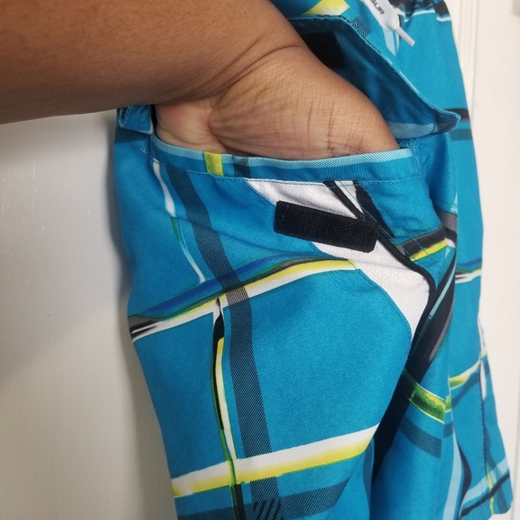 ZeroXposur Plaid Boy's Swim Trunks Size Small (8) - Picture 8 of 12